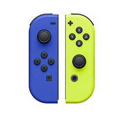 Chrono Paire de Manettes Joy-Con Gauche Bleue/Droite Jaune Néon(Bleu Jaune Néon) 