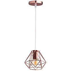 Stoex Plafonnier Rétro Suspension Luminaire D'Intérieur Vintage Or Rose Suspension Lustre Fer Métallique , Pour Bureau, Salle À Manger