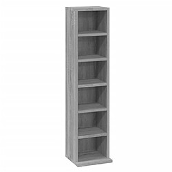 vidaXL Armoire à CD Sonoma gris 21x20x88 cm Bois d'ingénierie