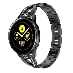 Avis Wewoo Bracelet de montre en acier inoxydable forme X avec pour Galaxy Watch Active 20mm (Noir)