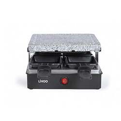 Appareil à raclette 4 personnes 600w + pierre à griller - doc242 - LIVOO