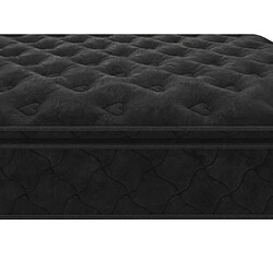 Vente-Unique Ensemble 160 x 200 cm sommier coffre blanc + matelas ressorts ensachés surmatelas intégré ép.28cm - BLACK DREAM de YSMÉE pas cher