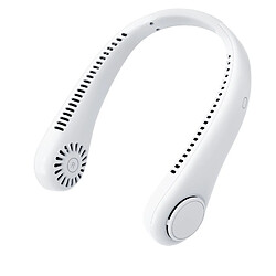 Brand 0 Ventilateur De Cou Suspendu Sans Feuilles Portable Mini Tour De Cou De Refroidissement Blanc électrique 