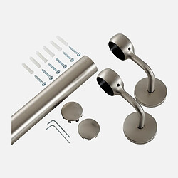 Kordo Kit main courante murale en acier+ supports de fixation