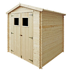 Abri de Jardin en Bois Massif Gardiun Alexander I - 3,65 m² Ext. 196x186x183/218 cm Toiture d'Asphalte