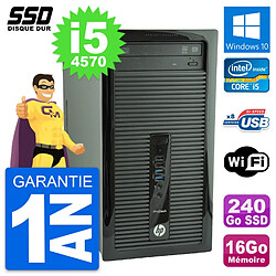 PC Tour HP ProDesk 400 G1 Intel Core i5-4570 RAM 16Go SSD 240Go Windows 10 Wifi - Occasion