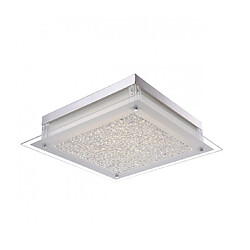 Luminaire Center Plafonnier Vetti Chrome Coloris : Chrome Coloris de l'abat jour : Mélangé cristal Matèriau : Alliage métallique Hauteur en Cm : 10,4 Longueur en Cm : 45 Largeur en Cm : 45 IP : 20