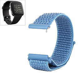 Wewoo Bracelet pour montre connectée Fitbit Versa / 2 de en nylon avec crochet et fermeture à boucle bleu 