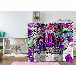 Paris Prix Paravent 5 Volets Purple Graffiti 172x225cm