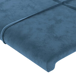 Avis vidaXL Têtes de lit 2 pcs Bleu foncé 80x5x78/88 cm Velours