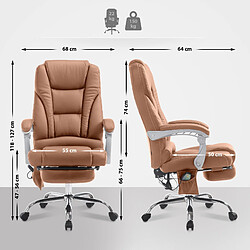 Non Chaise de bureau Pacific avec fonction massage cuir artificiel V2