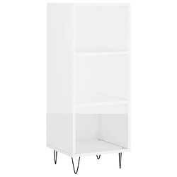 Maison Chic Buffet,Meuble de Rangement,commode pour salon,Cuisine blanc brillant 34,5x32,5x90 cm bois d'ingénierie -MN99701