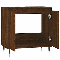 Avis vidaXL Armoire de bain chêne marron 58x33x60 cm bois d'ingénierie