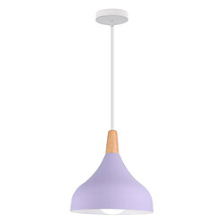 Stoex Lampe À Suspension Moderne Nordique Plafonnier D'Intérieur Lustre Minimaliste Abat-Jour en Métal, Violet Pour Chambre À Coucher, Cuisine, E27