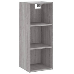 Avis vidaXL Buffet haut Sonoma gris 34,5x32,5x180 cm Bois d'ingénierie