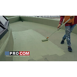 Avis PRO COM Peinture, résine d'étanchéité imperméabilisation terrasse circulable, balcon, sols extérieurs, béton, plusieurs coloris PROCOM-10 x 10L-Vert clair (RAL 6021)