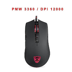 Universal V70 USB WIRED MICE PMW 3360 12000DPI 500GHz 7 BOUTON PUBG FPS MONDE GAMING ORDINET avec RVB Backlit