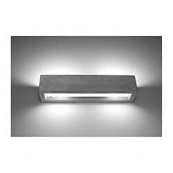 Avis Luminaire Center Applique murale Vega Up Verre,béton Gris 2 ampoules 10cm