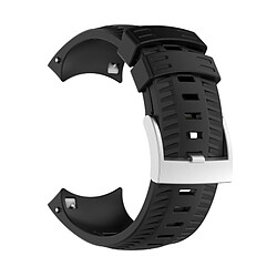 Wewoo Bracelet pour montre connectée Dragonne de remplacement en silicone SUUNTO 9 noir 