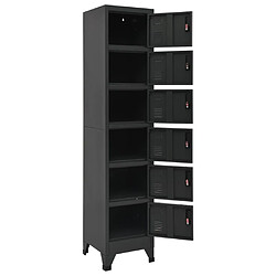 Acheter vidaXL Armoire à casiers Anthracite 38x40x180 cm Acier