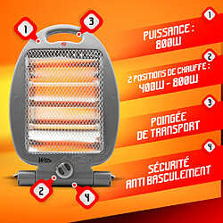 Warm Tech Chauffage halogène 800W - Warmtech