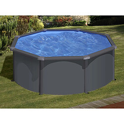 Gre Kit piscine hors sol ronde Ø 3.20 m x h.1.22 m - acier gris anthracite