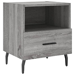 vidaXL Table de chevet sonoma gris 40x35x47,5 cm bois d’ingénierie