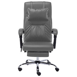 vidaXL Chaise de bureau de massage Anthracite Similicuir