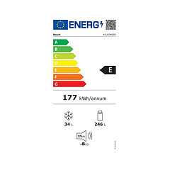 Réfrigérateur 1 porte intégrable à glissières 55cm 280l - KIL82NSE0 - BOSCH