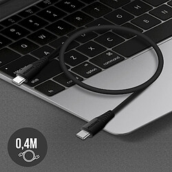 Câble USB-C vers USB-C Charge rapide 3A Synchronisation 0,4m Swissten Noir pas cher