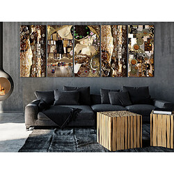 Decoshop26 Tableau toile de décoration murale impression premium en 5 parties sur châssis en bois motif Ensemble pour toujours 200x80cm 11_0014323