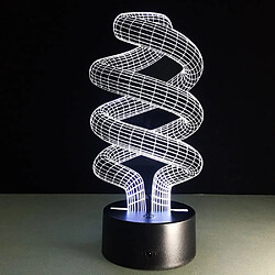 Universal ATD DNA Spirale 3D Optique Diaporama Touch Switch Colorful Gradient LED Table Lamp Night Light pas cher