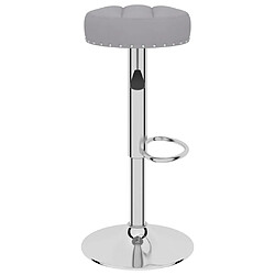 Avis vidaXL Tabourets de bar lot de 2 gris tissu