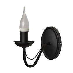 Lumière Bougie Applique Noire 25cm 