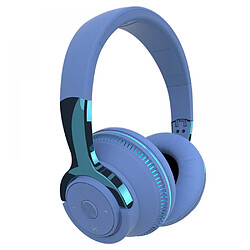 General Casque Bluetooth sur l'oreille, casque stéréo pliable léger sans fil et filaire avec micro, contrôle du volume, casque Bluetooth 5.1 pour iPad/voyage/tablette/PC(bleu) 