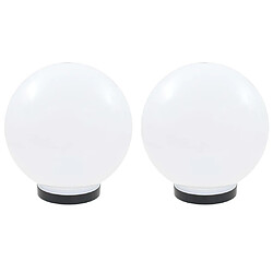 vidaXL Lampe à LED sous forme de boule 2 pcs Sphérique 25 cm PMMA