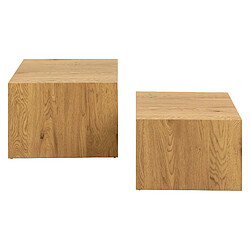 Avis Lisa Design Pueblo - lot de 2 tables basses - effet bois - 58 et 50 cm