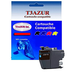 T3AZUR - Cartouche compatible Brother LC3217 XL Cyan (avec puce) 