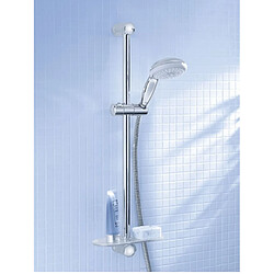 GROHE Ensemble de douche 2 jets Tempesta 100 27926001 - Barre de douche 60 cm -Anti-calcaire -Porte-savon -Chrome