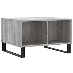 vidaXL Table basse Sonoma gris 60x50x36,5 cm Bois d'ingénierie