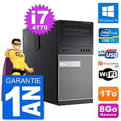 PC Tour Dell 9020 Intel Core i7-4770 RAM 8Go Disque Dur 1To Windows 10 Wifi - Occasion