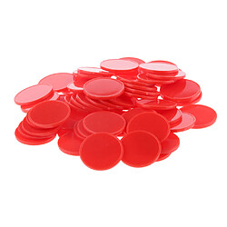 Avis 100x 25 Mm En Plastique Casino Jetons De Poker Bingo Marqueurs Jeton Jouet Cadeau Rouge