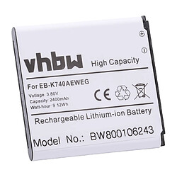 vhbw Li-Ion batterie 2300mAh (3.8V) pour téléphone Smartphone portable Samsung Galaxy NX Mini, NX3000, NX3300, NXF1 comme B740AC, B740AE, EB-K740AEWEG