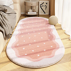 LUUCOZK Tapis moelleux en fausse fourrure, tapis à poils longs pour chambre à coucher et salon – Motif 7-100x200cm