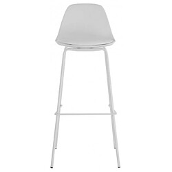 Lot de 2 Chaises de Bar Métal Blanc Rey KosyForm