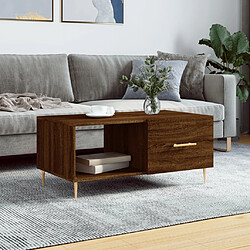 Maison Chic Table basse,Table Console Table d'appoint, Table pour salon chêne marron 90x50x40 cm bois d'ingénierie -MN63939