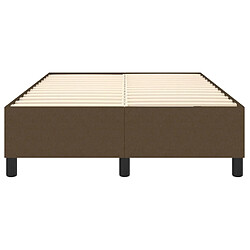 Sommier à lattes,Cadre à lattes de lit pour Adulte Marron foncé 120x200 cm Tissu -MN69494 pas cher