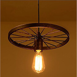 Stoex Rouille E27 Retro Métal Plafonnier Suspensions Luminaire Créatif Plafond Lustre Industriel Vintage Suspensions Luminaire Antique Pendentif éclairage Simplicité Lampe 