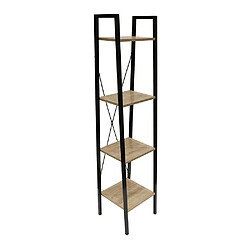 The Home Deco Factory Etagère 4 tablettes en bois et métal Savannah 34 cm.