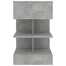 Maison Chic Table de chevet,Table de nuit,Table d'appoint pour salon Gris béton 40x35x65 cm Aggloméré -MN22020 pas cher